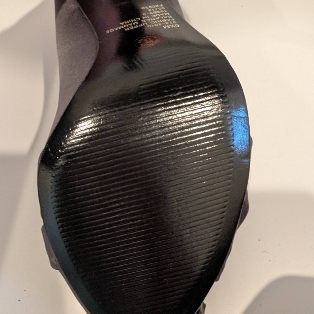 3 For $24 Monet Women's Gray Peep Toe Heels - Picture 9 of 11